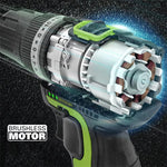 LinkMejor WU130X Cordless Electric Screwdriver Drill 12V Brushless Motor High Torque 40Nm Compact Lightweight Power Tool for Metalworking Wood Concrete Steel