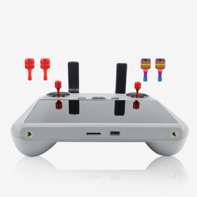 LinkMejor RC / RC 2 Remote Control Joystick Sticks Rocker Thumb Aluminum Alloy 4Pcs for DJI Mini 3 / Mini 4 PRO / Air 3 Screen Controller