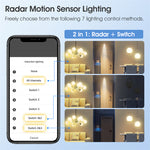 Tuya Zigbe 1/2/3 Gang Smart Wall Light Button Switch with 6M Radar Human Motion Detection Alarm Sensor No/Need Neutral Wire Switch 110-240V Smart Life APP