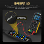 LinkMejor OBDII Automotive Diagnostic Protocol Tester 16-Pin Input Jack Professional Automotive Engine Scanner Diagnosis Testing Tool