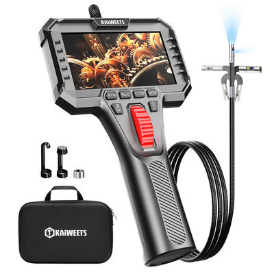 EU KAIWEETS KBA02 PRO Dual Lens Articulating Borescope Camera 210° Bi-Directional Probe 0.25 Inch 1080P IPS Screen IP67 Waterproof Inspection Camera