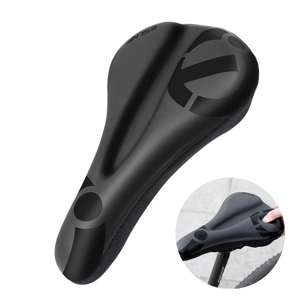 LinkMejor Soft High Elastic Silicone Anti-slip Bicycle Saddle Thickened Shock Absorption Waterproof Bike Cover Cushion for Outdoor MTB Riding