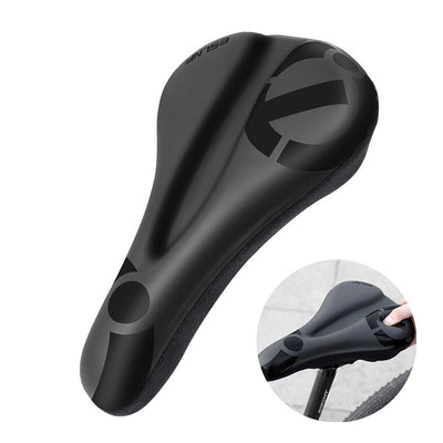 LinkMejor Soft High Elastic Silicone Anti-slip Bicycle Saddle Thickened Shock Absorption Waterproof Bike Cover Cushion for Outdoor MTB Riding