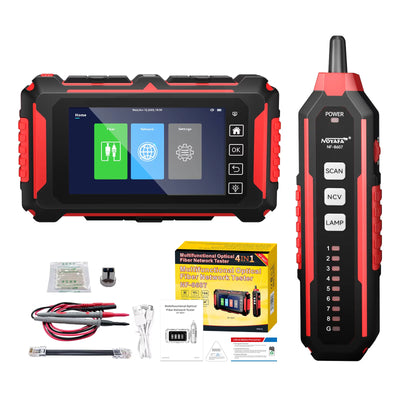 LinkMejor NF-8607 Optical Fiber Network Tester 10 Wavelengths 850-1650nm OPM -70.00dBm To +10.00dBm Auto OTDR Expert OTDR VFL NCV Data Save