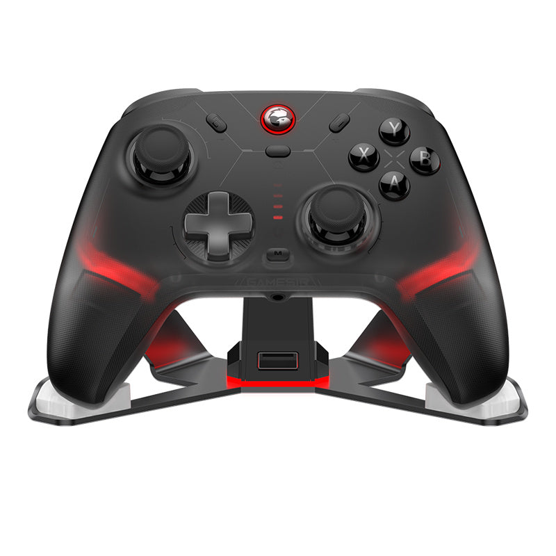 LinkMejor Cyclone 2 Tri-mode RGB Gamepad Hall Effect Joystick and Trigger Six-axis Game Controller Vibration Function 1KHz Polling Rate E-sports Gamepad Compatible with Switch PC IOS Android