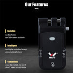 LinkMejor 026 Home Invisible Remote Control Security Door Lock Graffiti Smart Electronic Lock No Hole Design Dual System Dual Motor