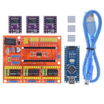 3D Printer Kit CNC Shield V3 V4 Engraving Machine Kit NANO Improved Version 4988 Driver