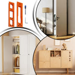 Door Hinge Jig ABS Material Lightweight Anti Slip Design Easy Installation Precision Template Garage Exterior Door Woodworking Repair Tool 9 x 2 Inches Orange