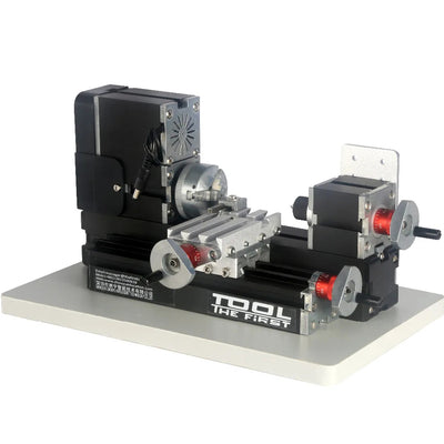 EU Plug 60W 12000RPM Mini Wood Lathe Machine with 12VDC/5A Power Capable of Precision Machining with High-Speed Rotary Tool Suitable for Various Materials