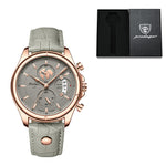 LinkMejor Men's Waterproof Luminous Quartz Watches Fashion Multi-function Business Casual Wristwatch