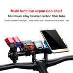 LinkMejor G202 Bicycle Handlebar Extender Lengthened Design Carbon fiber Aluminum Alloy Mountain Bike Mount Mobile Bike Light Phone Holder