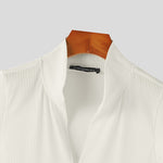 LinkMejor Mens Solid Knit Textured Notched Neck Vest Elastic Sleeveless Tank Top for Male