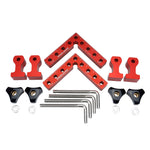 LinkMejor 6PCS Woodworking Upgrade Right Angle Positioning Clamp Precision 90 Degree Clamping Square L-Shaped Auxiliary Fixture Splicing Board Carpenter Square Ruler Woodworking Tool