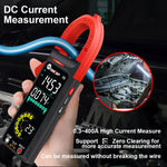 AV TOOLTOP X6 Digital Clamp Meter 400A High Precision AC/DC Current Measure with Live Wire Recognition NCV Induction Detection Dual VA Color Screen