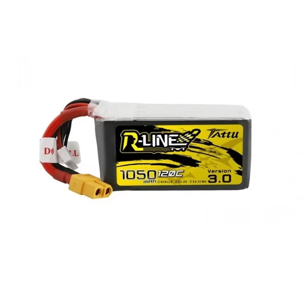 LinkMejor R-LINE V3.0 22.2V 1050mAh 120C 6S LiPo Battery XT60 for RC FPV Racing Drone