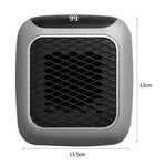 800W Wall-Mounted Electric Space Heater with Remote Ceramic Heating LED Display 12-Hour Timer Adjustable Thermostat Energy Efficient for Home and Office
