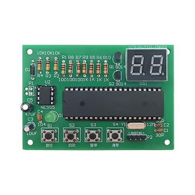 Microcontroller Counter Kit STC90C52 NE555 Timer LED Display 5V-6V DIY Electronics Kit Precision Counting Circuit Complete Components Soldering Practice STEM Learning Educational Project