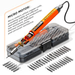 47-in-1 Electric Precision Screwdriver Set Compact High Torque 6-Speed Adjustable Cordless Magnetic USB Rechargeable with LED Digital Display