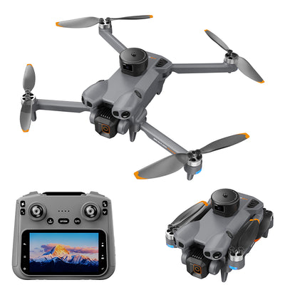LinkMejor G500 GPS 5G Repeater 1KM FPV with 4.5inch LCD Screen Controller 720P HD Dual Camera Servo Gimbal 360° Obstacle Avoidance One-Key Airdrop Brushless 239g Foldable RC Drone Quadcopter RTF