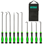 10pcs Chrome Vanadium Steel Seal Hook Driver Puller Set Ergonomic Glue-Coated Handle ASME Standard Premium Canvas Bag