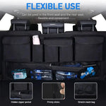 Car Trunk Organizer Oxford Cloth Backrest Storage Bag Multi-functional Net Hanging Bag Car Seat Back Hanging Storage Bag Organizer with 9 Pockets Oxford Waterproof Multi-Pocket