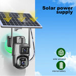 Guudgo 6MP Dual Lens Solar Camera WIFI 4G Remote Wireless Outdoor Security Auto Tracking Night Vision Human Detection Two Way Audio Waterproof Camera