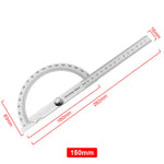 180 Degree Protractor Metal Angle Finder Goniometer Angle Ruler Stainless Steel Woodworking Tools Rotary Measuring Ruler