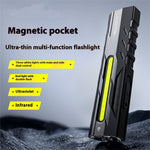 Warsun T9pro 1300LM Ultra-Bright EDC Flashlight Portable Aluminum Alloy Torch with Red Dot Indicator & UV Light for Outdoor Lighting