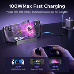 LinkMejor 9-in-1 Steam Deck Docking Station PD100W 4K@120Hz RJ45 10Gbps SD3.0 for Steam Deck Rog Ally X Legion Go Foldable Stand