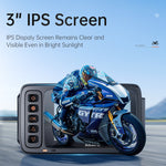LinkMejor Motorcycle Driving Recorder Front Rear Dual Lens DVR BSD Warning Function Waterproof Lens HD Wide Angle GPS Track M600