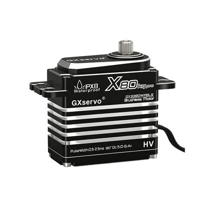 GXservo 80KG Digital Servo Brushless Motor High Torque Metal Gear IPX8 Waterproof for 1/8 1/10 1/12 Rc Car Robots Model