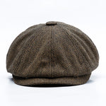 Collrown Classic Vintage Octagonal Cap Men Hat Newsboy Cap Women Casual Beret Hat Flat Peaked Caps for Autumn Winter