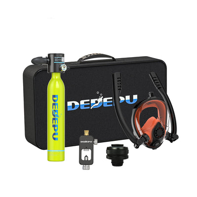 [US Direct] DEDEPU S3000PLUS-A 0.5L Scuba Tank 10-15 Minutes Underwater Outdoor Mini Dive Scuba Cylinder Diving Air Tank with Snorkel Mask Adapter