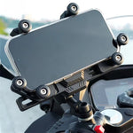 LinkMejor 360° Rotation Adjustment 4.7''-7.0'' Shockproof Bicycle Phone Holder for Motorcycle Bike Handlebar Rearview Mirror Mount