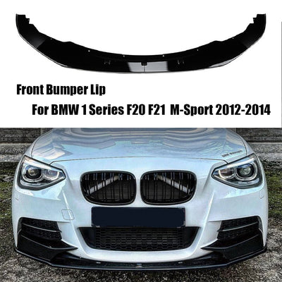 Car Front Bumper Lip Spoiler Splitter Glossy Black for BMW 1 Series F20 F21  Early M-Sport 2012-2014