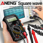 LinkMejor SZ308 Digital Multimeter Handheld AC/DC Voltage Current Resistance Ammeter with Diode Wave Output HFE Transistor Measurement and Low Battery Indication