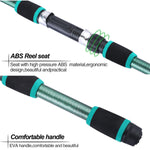 LinkMejor Spinning Fishing Rod Reel Combos 1.8M Telescopic Rod with 5.2:1 3BB Fishign Reel Max Drag 5kg Full Fishing Kit-Green