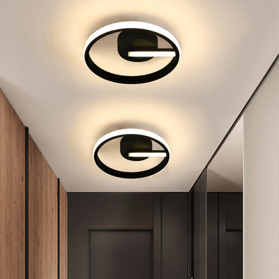 Triangle/Square/Round Black Modern LED Acrylic Ceiling Light Brief Lamp Surface Mount Fixture Light