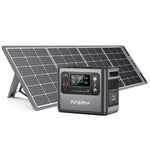 [USA Direct] Aferiy P110-D 1200W 960Wh LiFePO4 Portable Power Station +1* S200 200W Solar Panel UPS Pure Sine Wave Camping RV Home Emergency Portable Generator US Plug