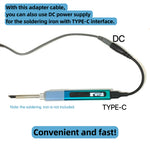 DC to USB C Adapter Cable 5.5mm x 2.1mm PD Power Supply Converter Compatible with PTS100 TS101 Soldering Iron USB C Charging