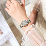 LinkMejor Women Luxury Watch Luminous Waterproof Quartz Watch Analog Calendar Business Wrist Watch Date Watch Stainless Steel Ladies Wristwatch