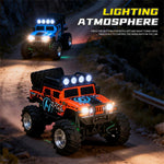 LinkMejor HG4-457 RTR 1/64 2.4G RWD Mini H1 Alloy RC Car Off-Road Truck LED Light Three Speed Support App Remote Control Vehicles Models Pocket Toys Desktop Collection Gift For Boys