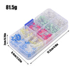 500PCS 3MM LED Diodes Set Multi-Color Red Green Blue Yellow White Clear Lens Round LED Lights Ideal for DIY Electronics Projects