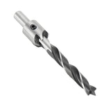 Drillpro 23pcs Woodworking Chamfering Countersunk Drill Bit Set 5 Flute Chamfering Drill Wood Plug Cutter Automatic Center Punch Drill