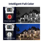 4MP HD Dual Lens PTZ WiFi IP Camera 355° Horizontal 90° Vertical View Angle Night Vision IP66 Waterproof Security Surveillance