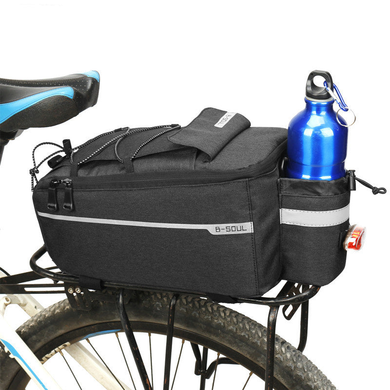 LinkMejor Bicycle Rear Seat Bag Waterproof Pannier Trunk Bags Back Rack Rear Seat Bag Multifunctional Cycling Luggage Shoulder Handbag