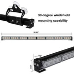 35.5Inch 32 LED Traffic Consultant Light Bar Warning Emergency Strobe Lamp Directional Flashing Emergency Warning Lighting