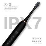 Ultrasonic Electric Toothbrush USB Charging Toothbrush for Adults Children Soft Bristles Portable Waterproof Brush Kit with 4 Brush Heads