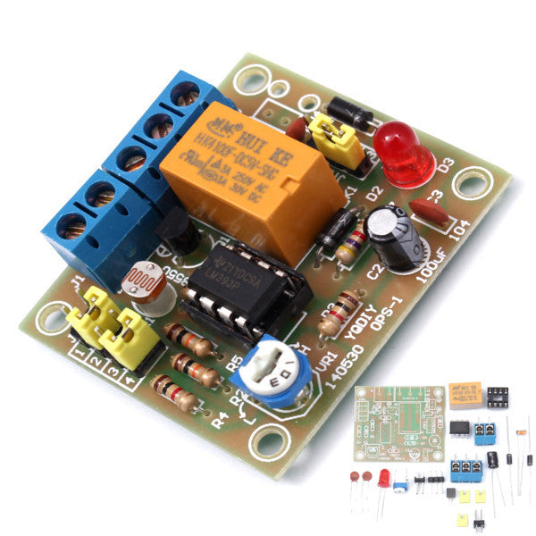 LinkMejor® DIY Light Operated Switch Kit Light Control Switch Module Board With Photosensitive DC 5-6V