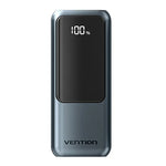 Vention FKOH0 22.5W 37Wh 10000mAh Smart LED Display Power Bank Come with C-C Lanyard Cable External Battery Power Supply with 1 Input & 2 Outputs Support PD2.0 3.0 QC2.0 3.0 SCP AFC FCP Fast Charging for iPhone 17 17Pro for Huawei Mate XTs
